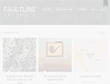 Tablet Screenshot of faultlineartspace.com